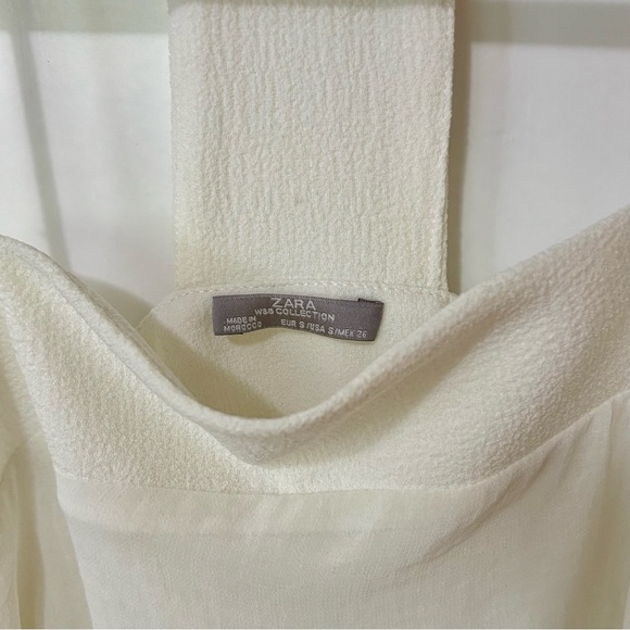 Zara| ‘WEB Collection’ Sheer Ivory Layered Racerback Camisole Tank Top Sz S - Picture 3 of 4